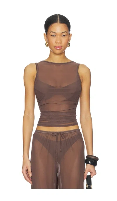 Bond Eye Claudia Tank Top In Brown