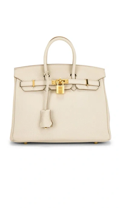 Fwrd Renew Hermes Togo Birkin 25 Handbag In Neutral