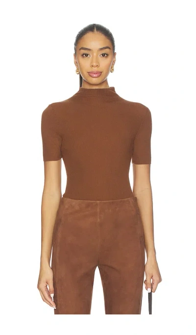 Theory Leenda Solid Top In Brown