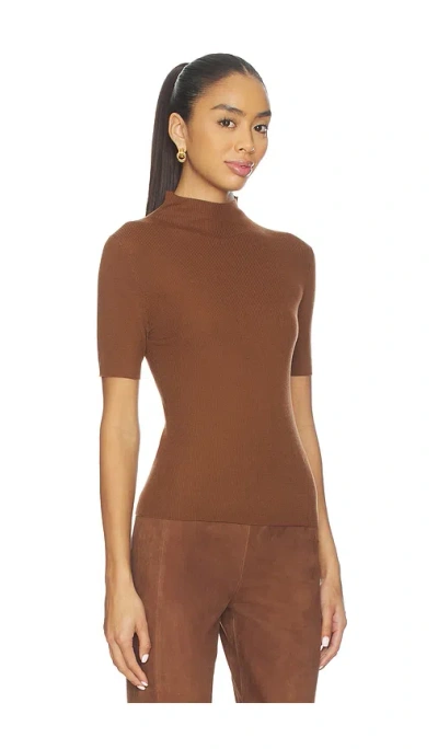 Theory Leenda Solid Top In Brown