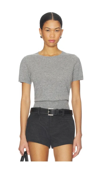 Aexae Cashmere Cropped Knit Top In Gray