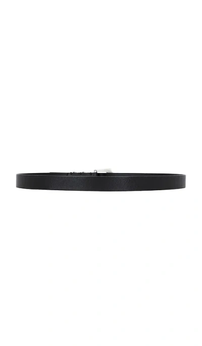 Polo Ralph Lauren Distressed Leather 4p Belt In Black