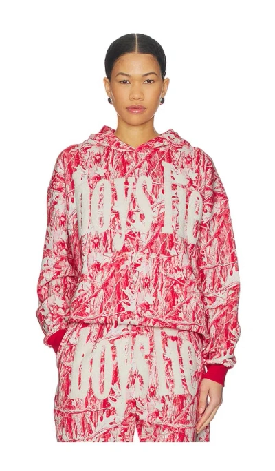 Boys Lie Manhunt Racer Hoodie In Red