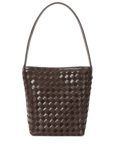 Tiffany & Fred Paris Woven Leather Shoulder Bag In Brown