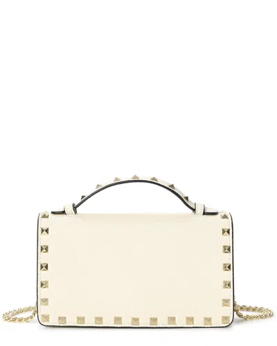 Tiffany & Fred Paris Mini Pebbled Leather Crossbody In White