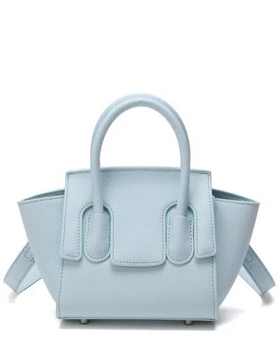 Tiffany & Fred Paris Top Handle Leather Satchel In Blue