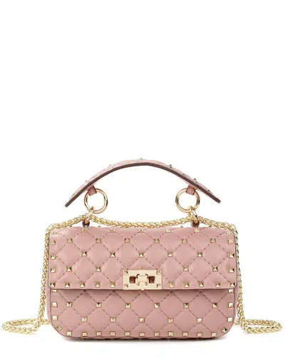 Tiffany & Fred Paris Quilted & Studded Leather Crossbody In Pink