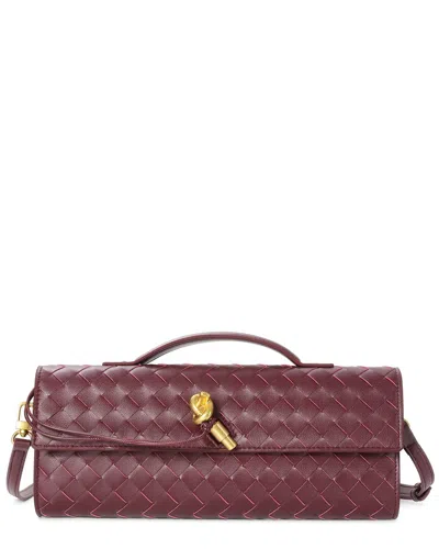 Tiffany & Fred Paris Woven Leather Clutch In Brown