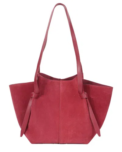 Tiffany & Fred Paris Smooth Leather Shoulder Bag In Red