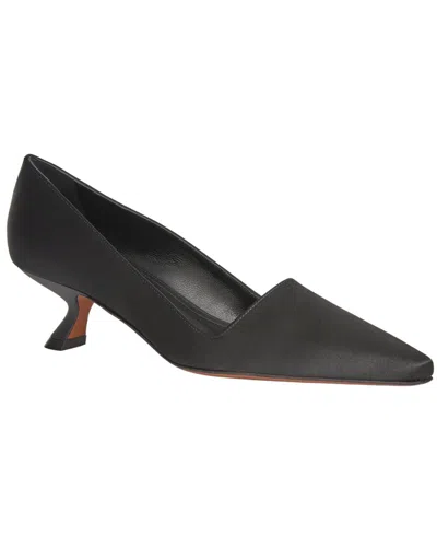 Lafayette 148 New York Scarlet 55mm Satin Pump In Black