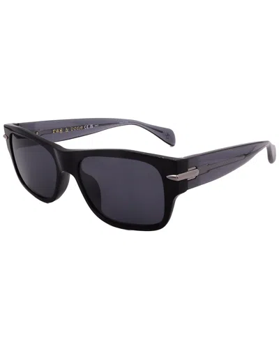 Rag & Bone Unisex Rnb5057/s 55mm Sunglasses In Black