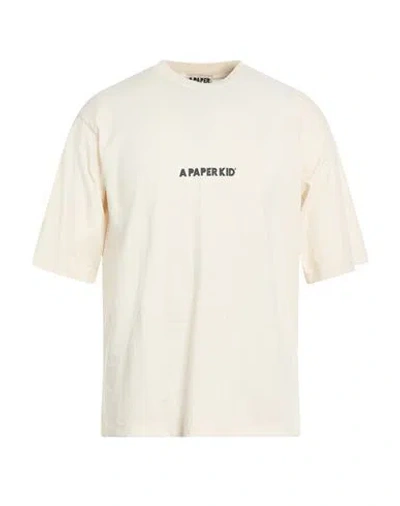 A Paper Kid Man T-shirt Ivory Size M Cotton In White