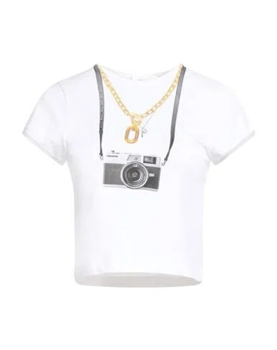 Rabanne Woman T-shirt White Size S Cotton In White