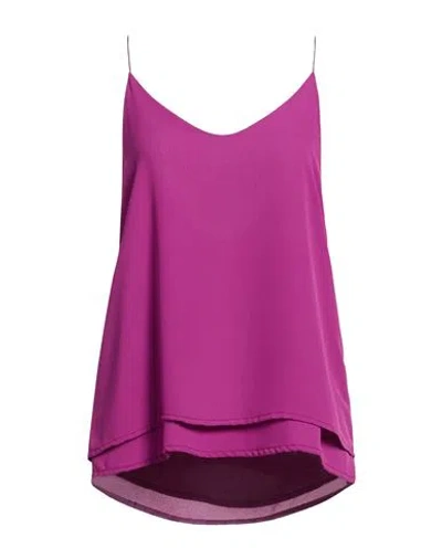 Soallure Woman Top Mauve Size 6 Polyester In Purple