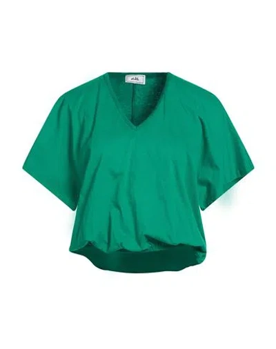 Jijil Woman T-shirt Green Size 6 Cotton In Green