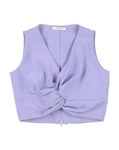 L:ú L:ú By Miss Grant Toddler Girl Top Lilac Size 6 Polyester, Elastane In Purple