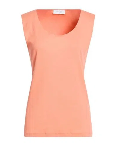 Gran Sasso Woman Tank Top Salmon Pink Size 12 Cotton, Elastane In Brown