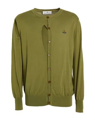 Vivienne Westwood Woman Cardigan Light Green Size L Cotton In Green