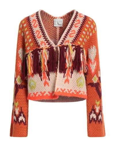 Forte Forte Forte_forte Woman Cardigan Orange Size 3 Acrylic, Wool, Polyester In Multi