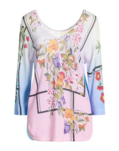 Jei's By Letizia Denaro Woman Sweater Lilac Size L Tencel, Viscose, Silk In Multi