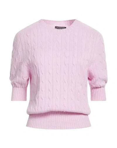 Hawico Woman Sweater Pink Size L Cashmere In Pink