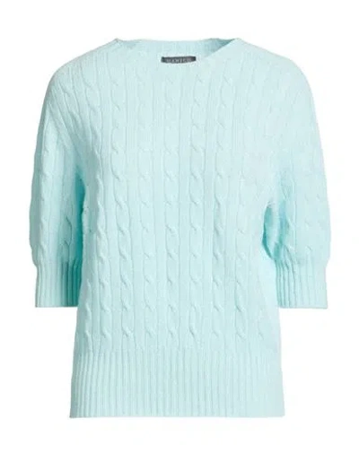 Hawico Woman Sweater Sky Blue Size L Cashmere In Blue