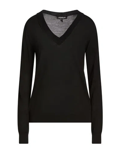 Dondup Woman Sweater Black Size 10 Wool In Black