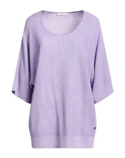 Xandres Gold Woman Sweater Lilac Size 3xl Modal, Acetate In Purple