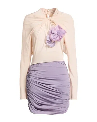 Magda Butrym Colorblock Ruched Open-back Minidress In Multi