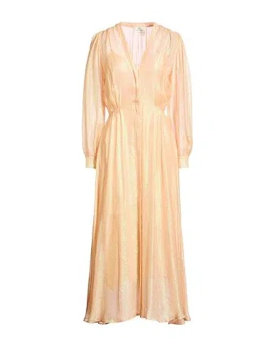 Forte Forte Forte_forte Woman Maxi Dress Light Pink Size 2 Silk, Metallic Fiber In Yellow