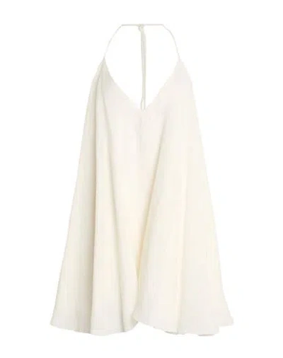 Forte Dei Marmi Couture Woman Playsuit Ivory Size 6 Linen In Neutral