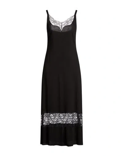 Boutique Moschino Woman Midi Dress Black Size 6 Lyocell, Viscose, Wool In Black