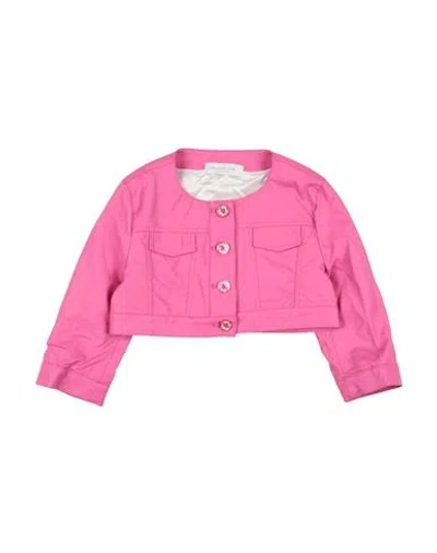 Colorichiari Toddler Girl Jacket Fuchsia Size 6 Polyurethane, Viscose In Pink