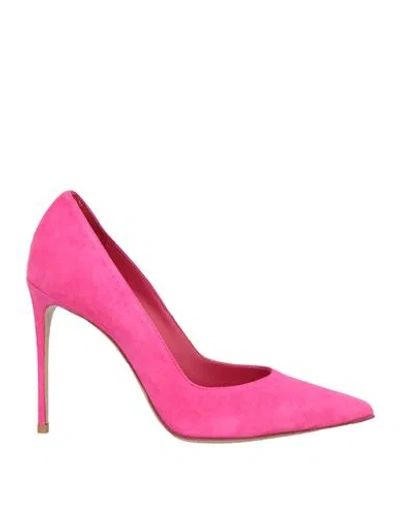 Le Silla Woman Pumps Fuchsia Size 8 Leather In Pink