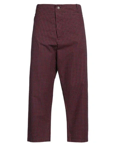 Vivienne Westwood Man Pants Burgundy Size L Cotton In Burgundy