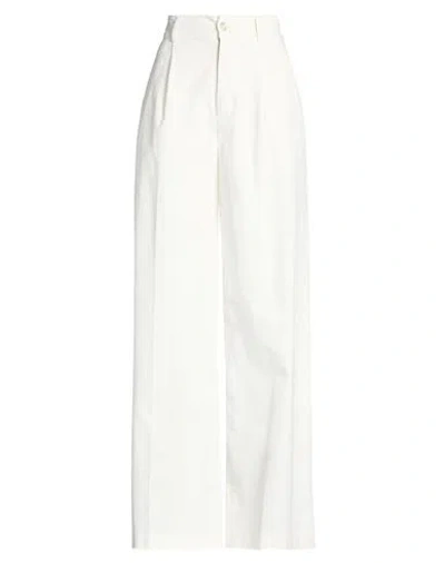 True Avenue Woman Pants Ivory Size 28 Cotton, Elastane In White