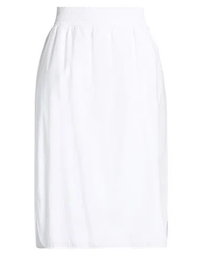 Fabiana Filippi Woman Midi Skirt White Size 6 Cotton, Ecobrass In White