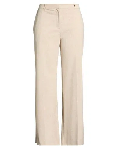 Ottod'ame Woman Pants Beige Size 10 Polyester, Viscose, Elastane In Neutral