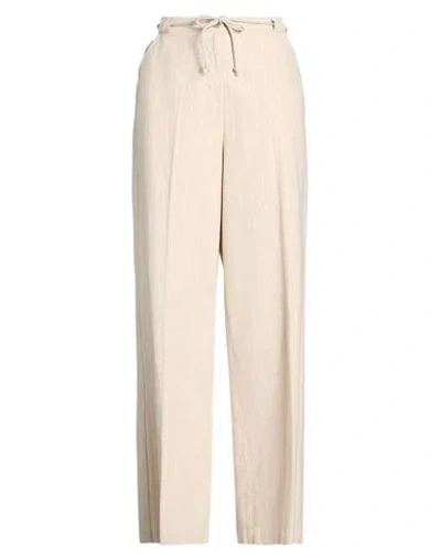 Zhelda Woman Pants Beige Size 3 Cotton In Neutral