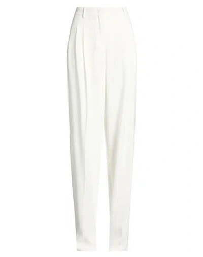 Max Mara Studio Woman Pants Off White Size 10 Triacetate, Polyester In White