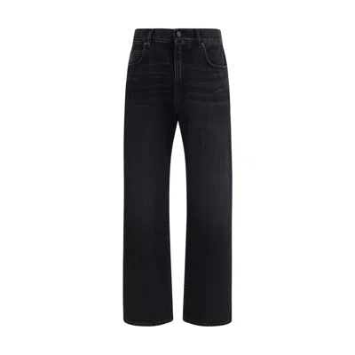 Balmain Men Loose-fit Denim Jeans In Black