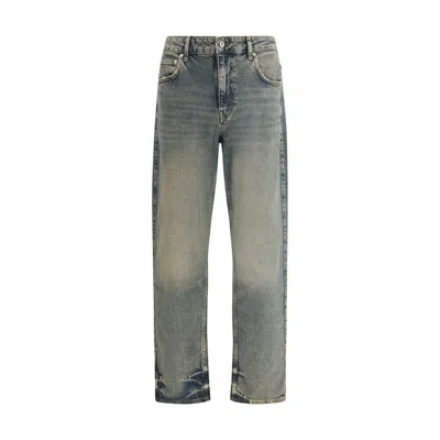Represent Blue Cotton Straight-leg Jeans In Blue