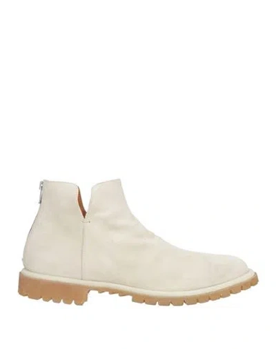 Officine Creative Italia Man Ankle Boots Off White Size 9 Leather In Neutral