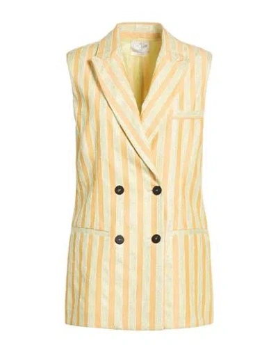 Forte Forte Forte_forte Woman Blazer Apricot Size 3 Polyester, Viscose, Cotton, Linen, Synthetic Fibers In Orange