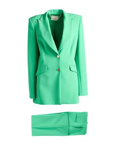 Alma Sanchez Woman Suit Green Size 10 Polyester, Elastane In Green