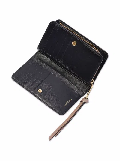 Marc Jacobs The Compact Wallet Wallet In Beige Leather In White