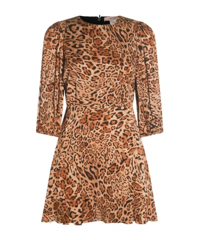 Twinset Mini Dress In Animal Print