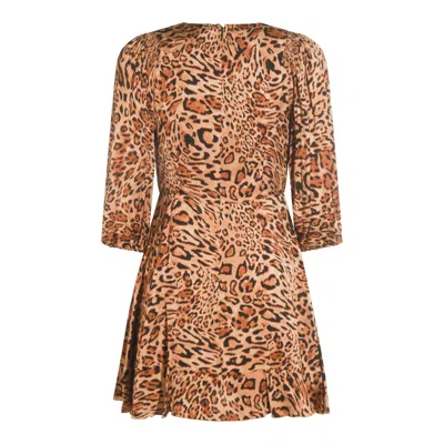 Twinset Mini Dress In Animal Print