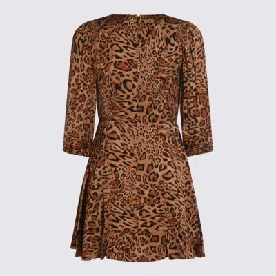 Twinset Mini Dress In Animal Print