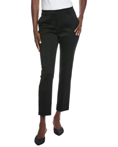 Lafayette 148 New York Manhattan Slim Wool-blend Cigarette Pant In Black